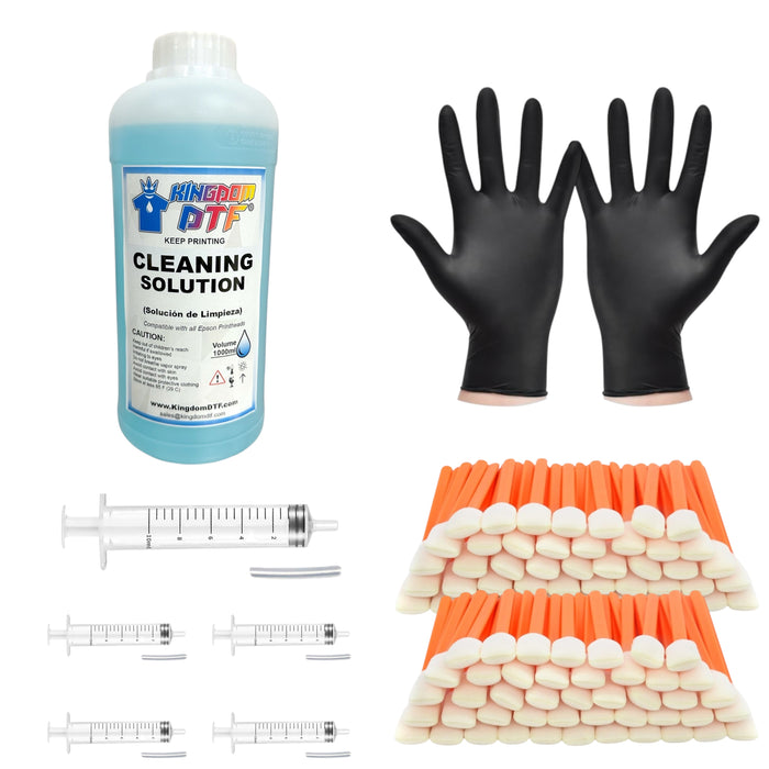 Cleaning Solution Bundle (Cleaning, Wet Cap & Flush) for Epson Printheads - DTF and DTG