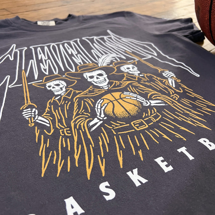 Cleveland Basketball Skeletons - Mens/Unisex Crew T-Shirt
