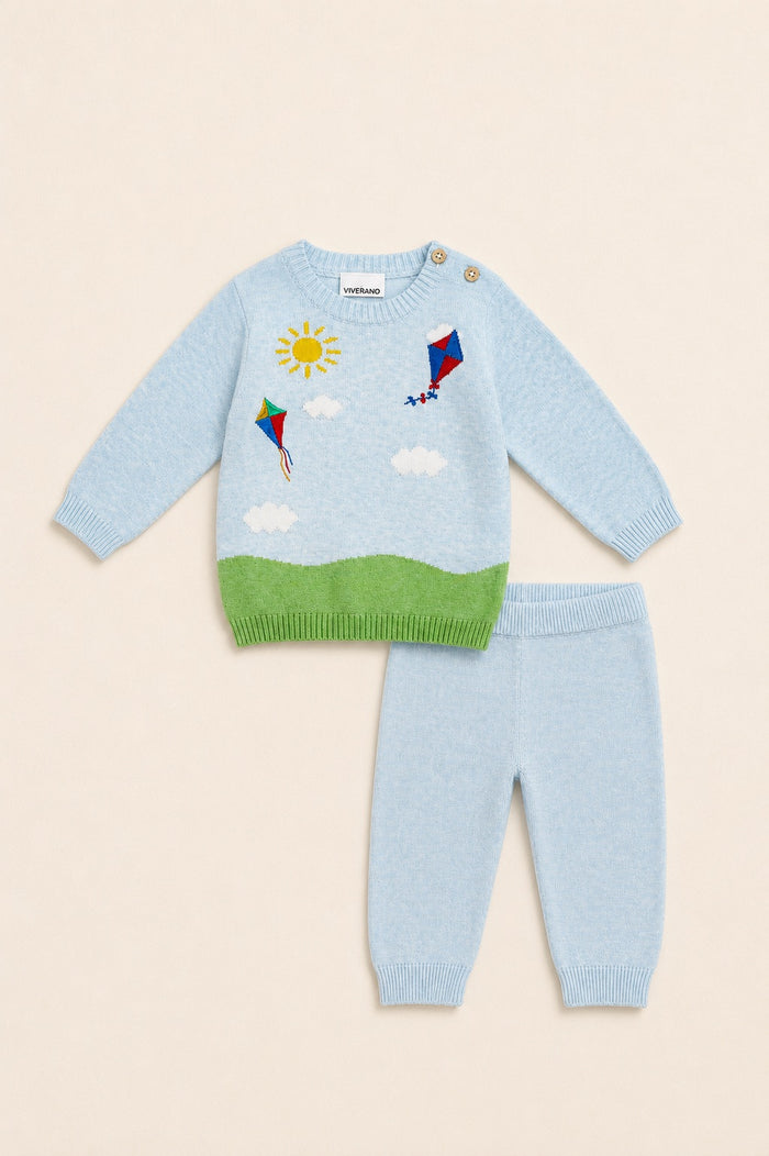 Clouds and Kites Baby Outfit Bundle, Organic Cotton