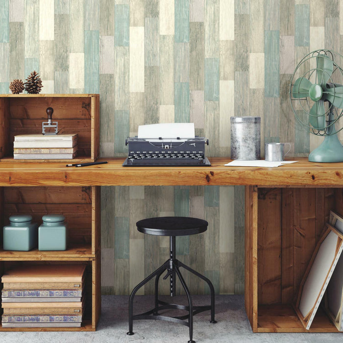 Coastal Weathered Plank Peel & Stick Wallpaper - EonShoppee