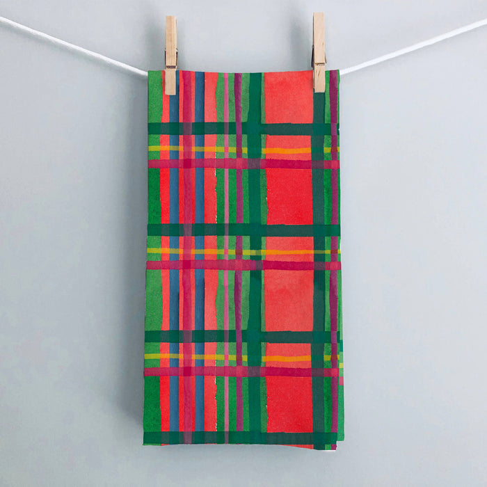 Colorful Plaid Tea Towel