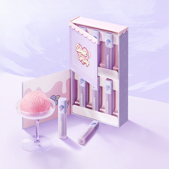 COLORKEY Ice Cream Watery Matte Lip Gloss 6 Pcs Set T4370