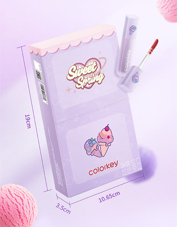 COLORKEY Ice Cream Watery Matte Lip Gloss 6 Pcs Set T4370