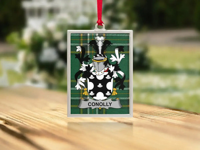 Conolly Irish family crest Christmas ornament — keepsake for the tree