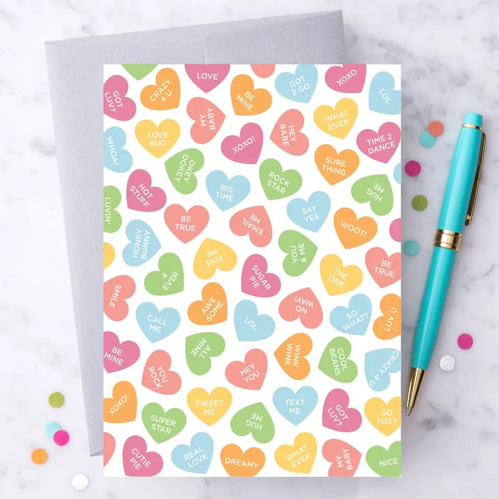 Conversation Hearts Valentine's Day Card