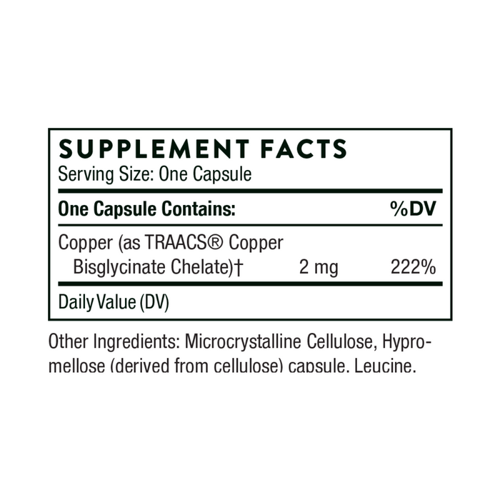 Copper Bisglycinate Thorne Research