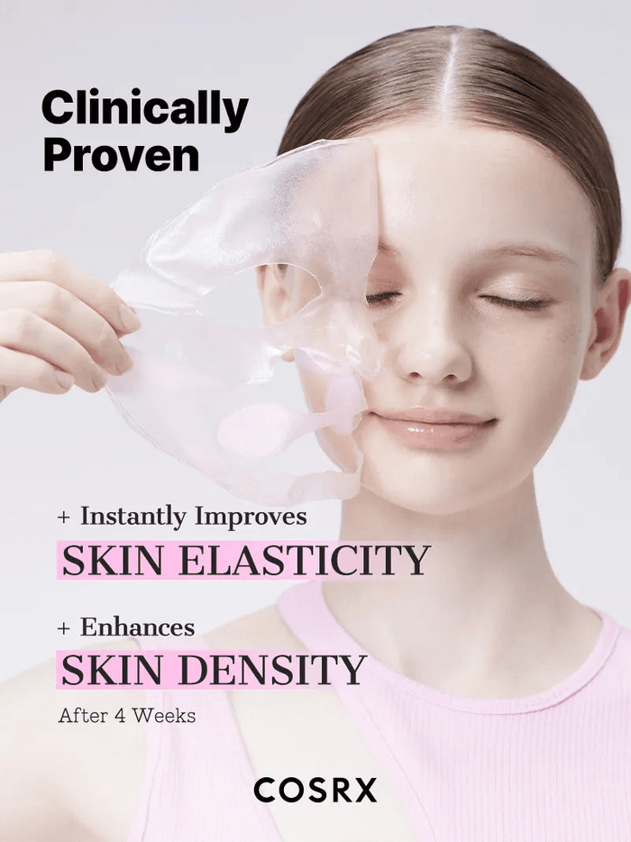 Cosrx The Peptide Collagen Lifting Glow Hydrogel Mask (1 Sheet) قناع هيدروجيل لرفع وتوهج الكولاجين من كوسركس - Princess Cosmetics Qatar