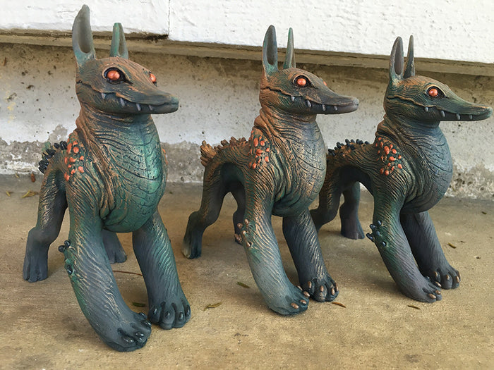 CRAGNOG- CAST ART TOY- COPPER HIDE