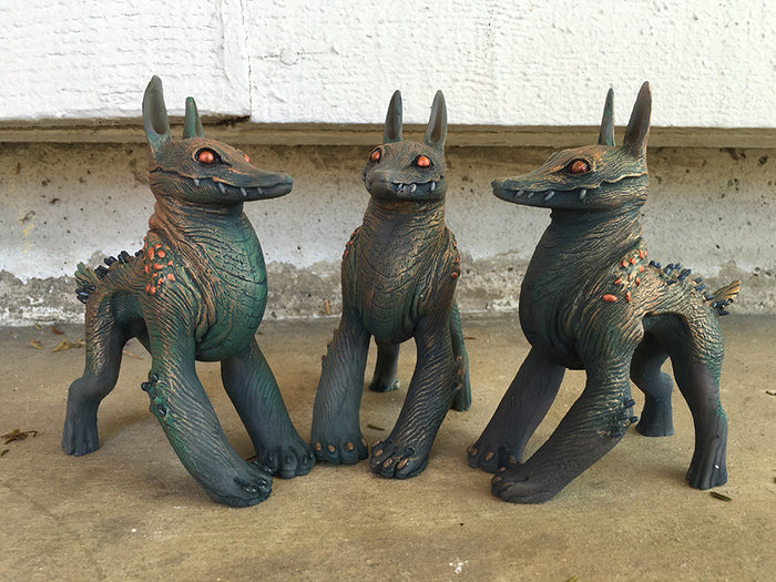 CRAGNOG- CAST ART TOY- COPPER HIDE