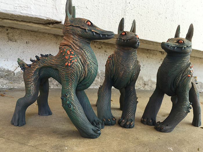 CRAGNOG- CAST ART TOY- COPPER HIDE
