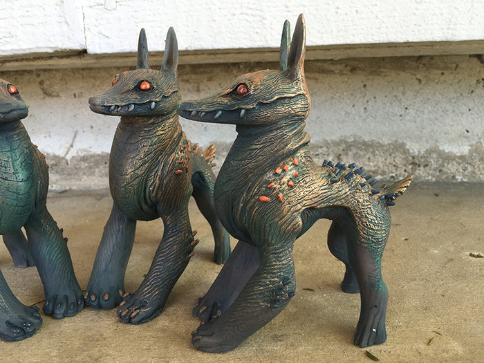 CRAGNOG- CAST ART TOY- COPPER HIDE