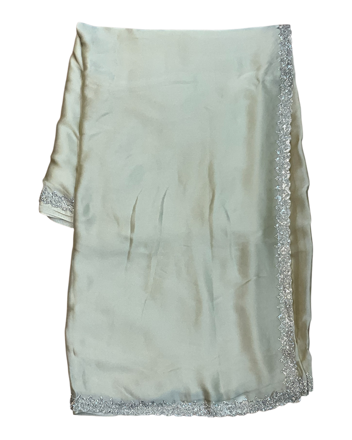 Cream - Fancy Party Saree with Blouse Piece - UK stock - 24hr Dispatch - SP2623 VY