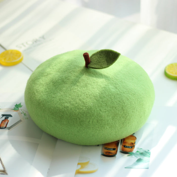 Creative Green Apple Beret