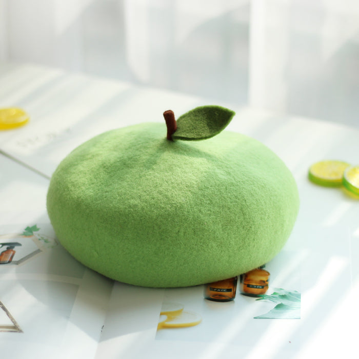 Creative Green Apple Beret