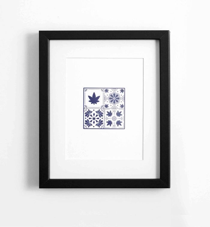 Cuatro - A Talavera inspired cannabis art print