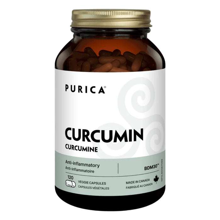 Bottle of Purica Curcumin 120 Veggie Capsules