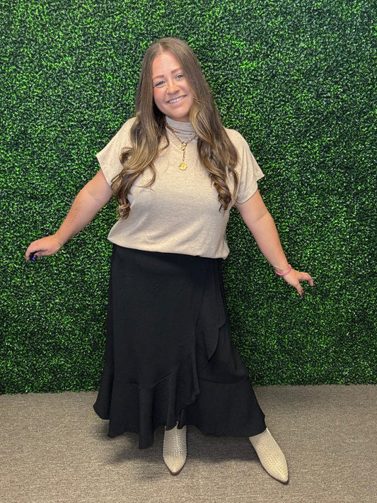 Curvy Ruffle Wrap Skirt