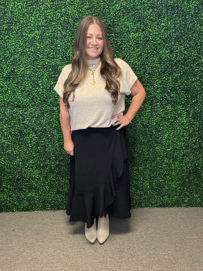 Curvy Ruffle Wrap Skirt