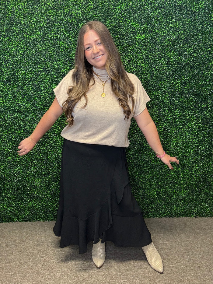 Curvy Ruffle Wrap Skirt