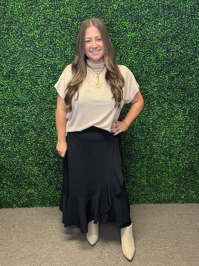 Curvy Ruffle Wrap Skirt