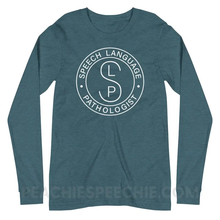 Custom for Lane Premium Long Sleeve - Heather Deep Teal / XS - peachiespeechie.com