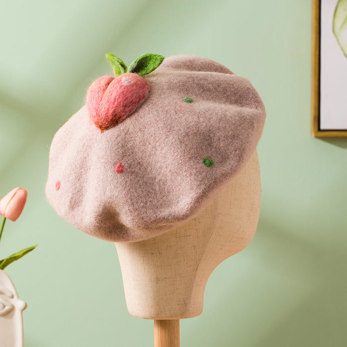 Cute Peach Beret