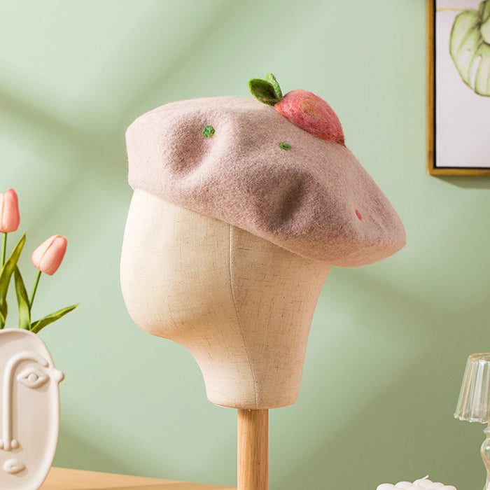 Cute Peach Beret