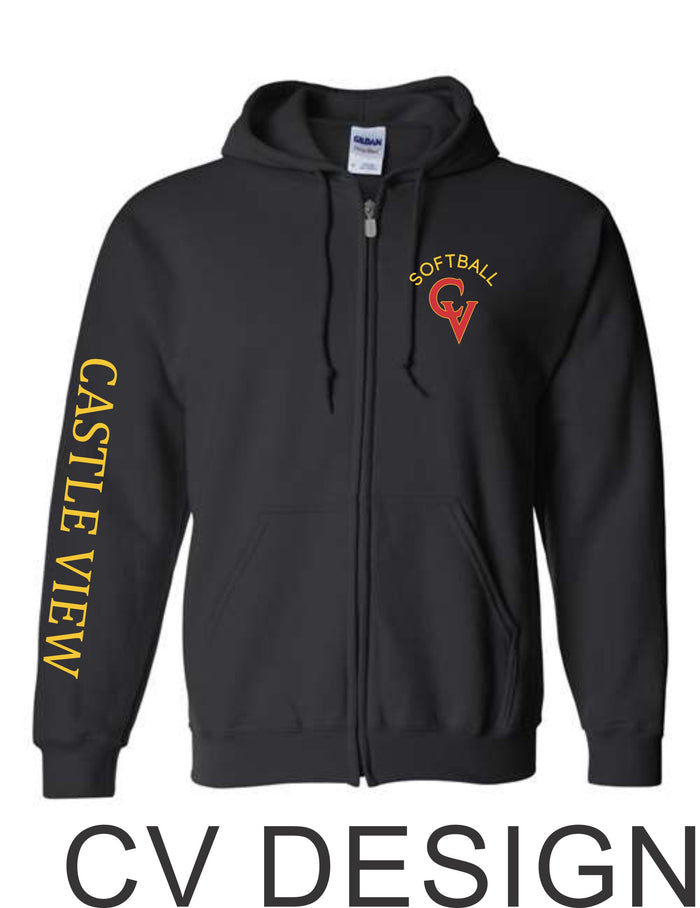 CV Softball Full Zip Hoodie- 3 Colors