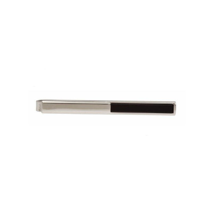 Dalaco Rhodium  Plated Half Onyx Tie BarsOur luxurious lapis lazuli tie slide is perfect for adding style and sophistication to everyday formal attire. Beautifully designed with a semi-precious lapis lazuliTie BarsDalacoTheodore Men's JewelryRhodium Plated Half Onyx Tie Bars