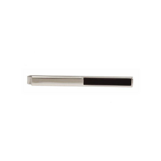 Dalaco Rhodium  Plated Half Onyx Tie BarsOur luxurious lapis lazuli tie slide is perfect for adding style and sophistication to everyday formal attire. Beautifully designed with a semi-precious lapis lazuliTie BarsDalacoTheodore Men's JewelryRhodium Plated Half Onyx Tie Bars