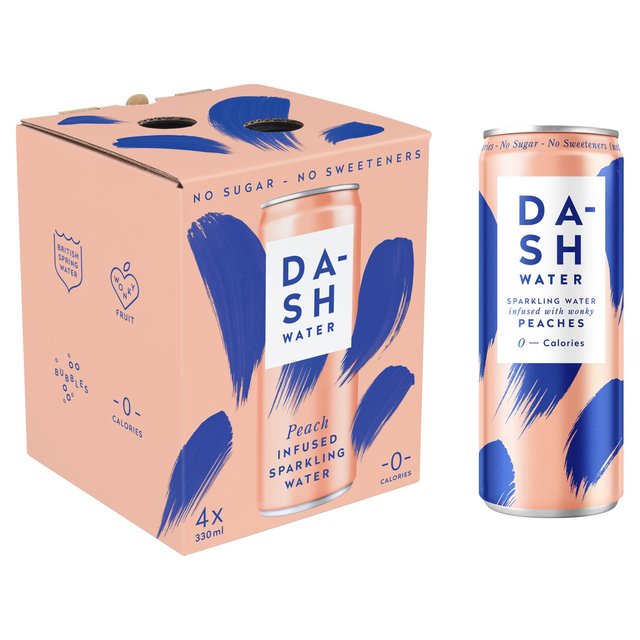 Dash Water Sparkling Peach Multipack 4x 300ml