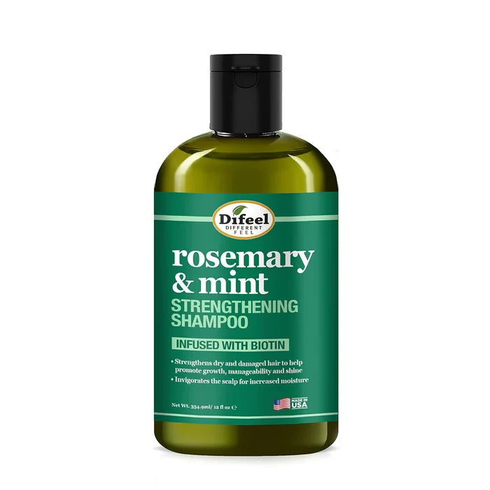 Difeel rosemary & mint shampoo infused with biotin شامبو الشعر بزيت اكليل الجبل والنعناع من ديفيل