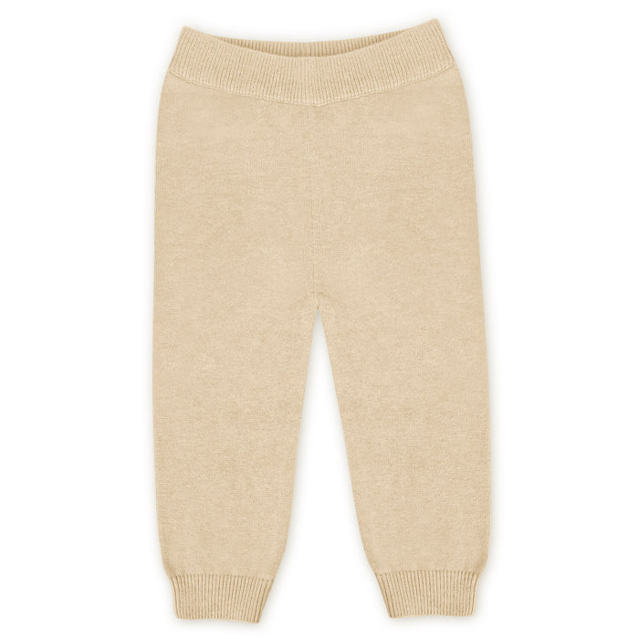 Oat Heather Sweater Knit Baby Pants, Organic Cotton