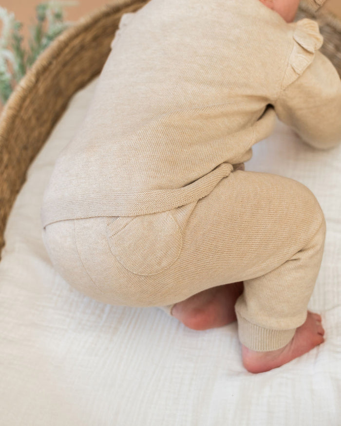 Pocket Sweater Knit Baby Legging Pants, Organic Cotton