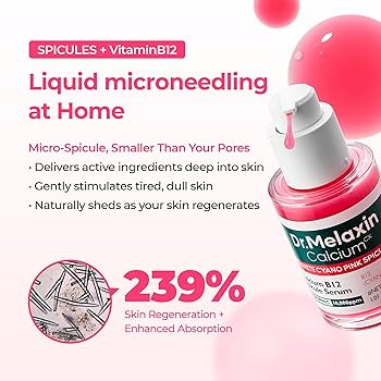 DR MELAXIN  Calcium Cemenrete Cyano Pink Spicule Serum Calcium B12 Spocule Serum سيروم البشرة من دكتر ميلاكسين