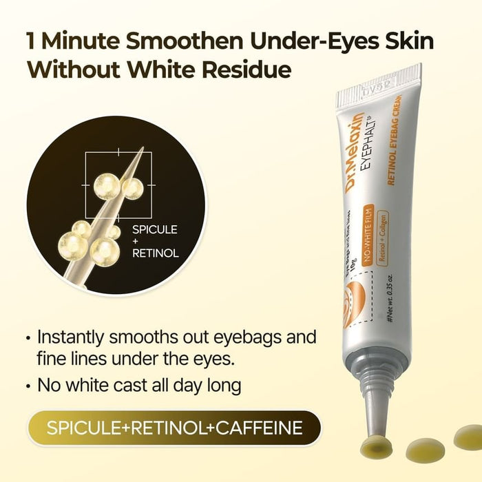 Dr. Melaxin Eyephalt Retinol Eyebag Cream 10g كريم دكتور ميلاكسين آيفالت ريتينول لعلاج الهالات السوداء تحت العين - Princess Cosmetics Qatar