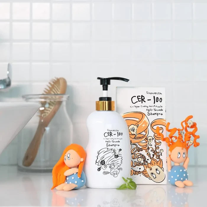 ELIZAVECCA cer 100 collagen coating hair a+ muscle hell tornado shampoo شامبو الشعر بالكولاجين من ايليزافيكا