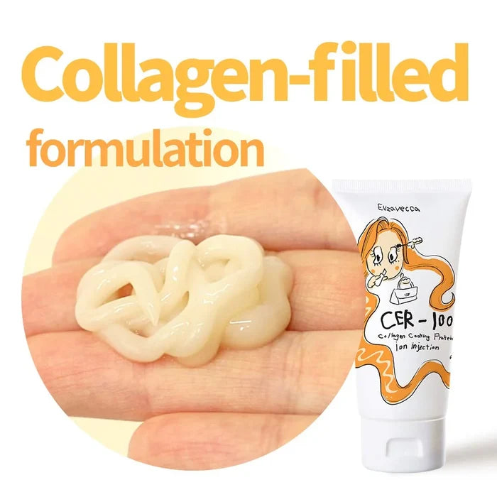 ELIZAVECCA cer 100 collagen protein ion injection ماسك معالج للشعر بالكولاجين من اليزافيكا