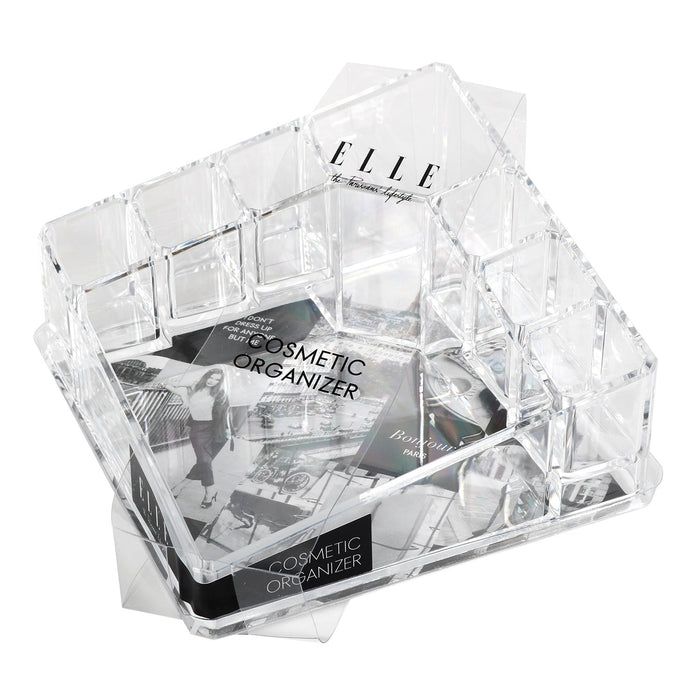Elle Clear Cosmetic Organizer 8 Compartment - ikatehouse