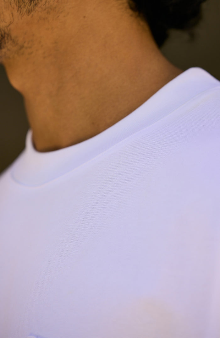 Embossed Monogram Pocket T-Shirt in White
