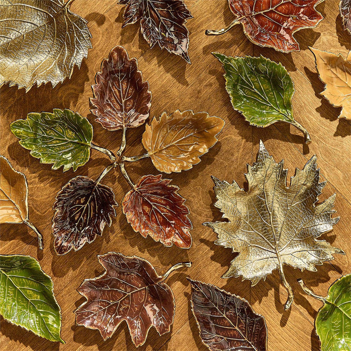 Enameled Leaf Tray Assorted