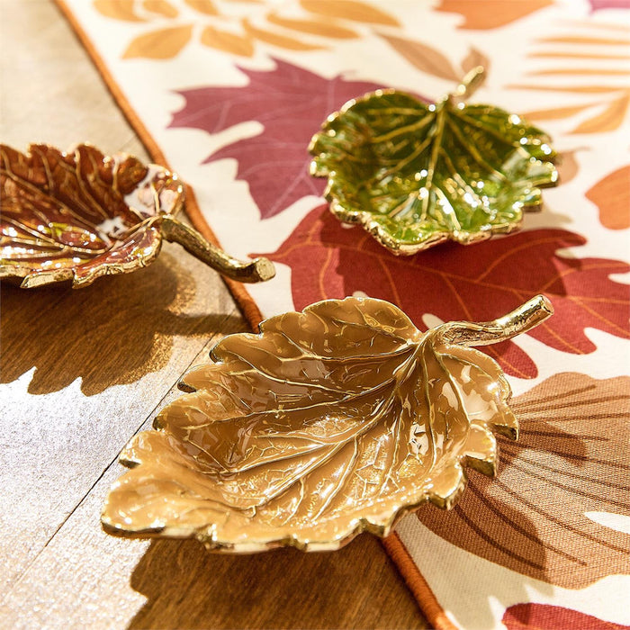 Enameled Leaf Tray Assorted