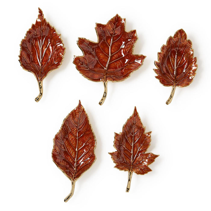 Enameled Leaf Tray Assorted
