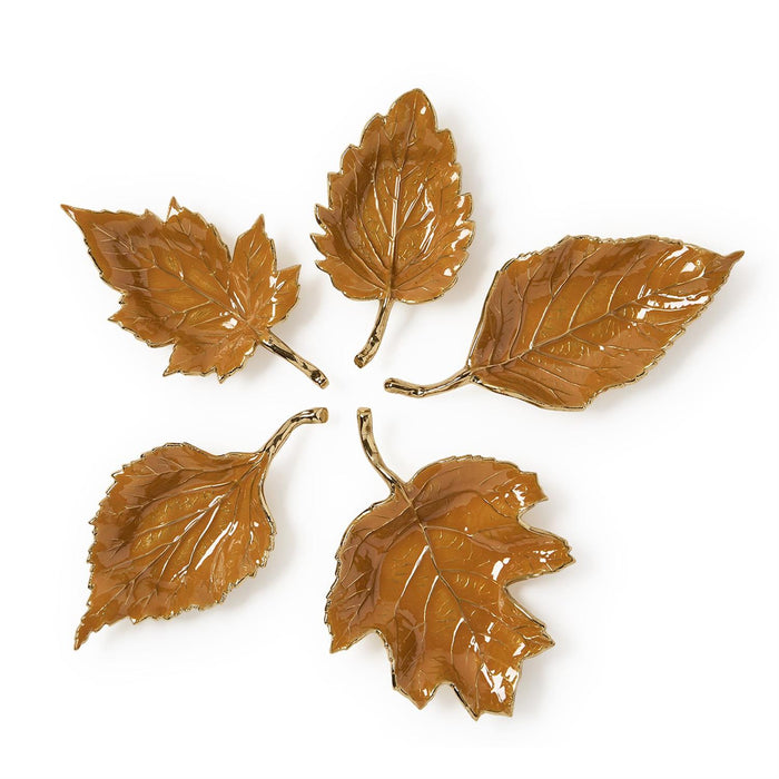 Enameled Leaf Tray Assorted