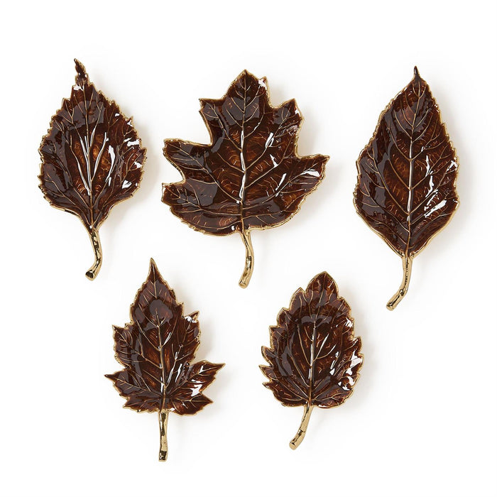 Enameled Leaf Tray Assorted