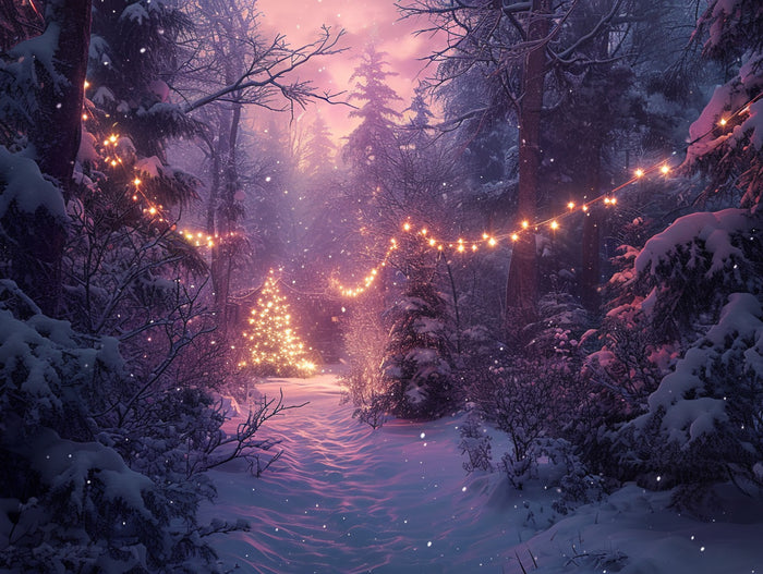 Enchanted Winter Forest at Twilight