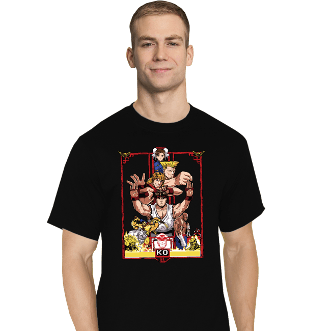 Secret_Shirts T-Shirts, Tall / Large / Black Enter The Street Fighter