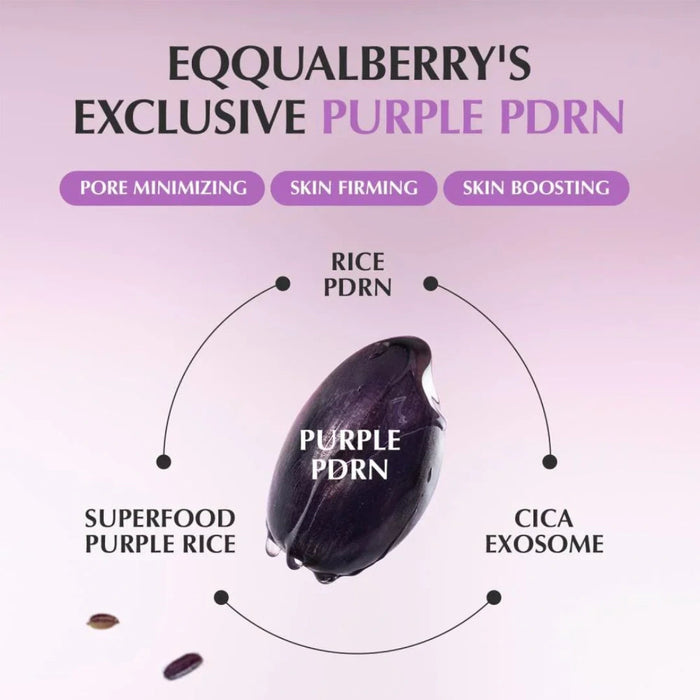 EQQUAL BERRY Purple Pdrn Pore Minimizing Serum Pore Fit Rice Pdrn سيروم الارز البنفسجي من ايكوال بيري