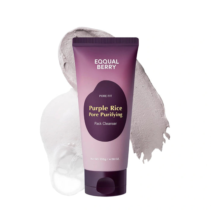 EQQUAL BERRY Purple Rice Pore Purifying Pack Cleanser Pore Fit Sea Silt Clay غسول البشرة بالارز البنفسجي