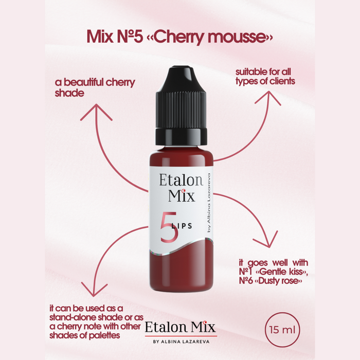 Etalon Mix Lips Pigments Mini Set 5 ml Supreme Permanent